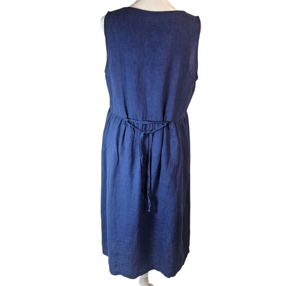 Pyne & Smith Sleeveless Linen  Button-Front Dress Size M - Picture 2 of 10